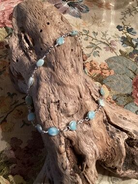 Larimar Stone Choker Necklace 15”